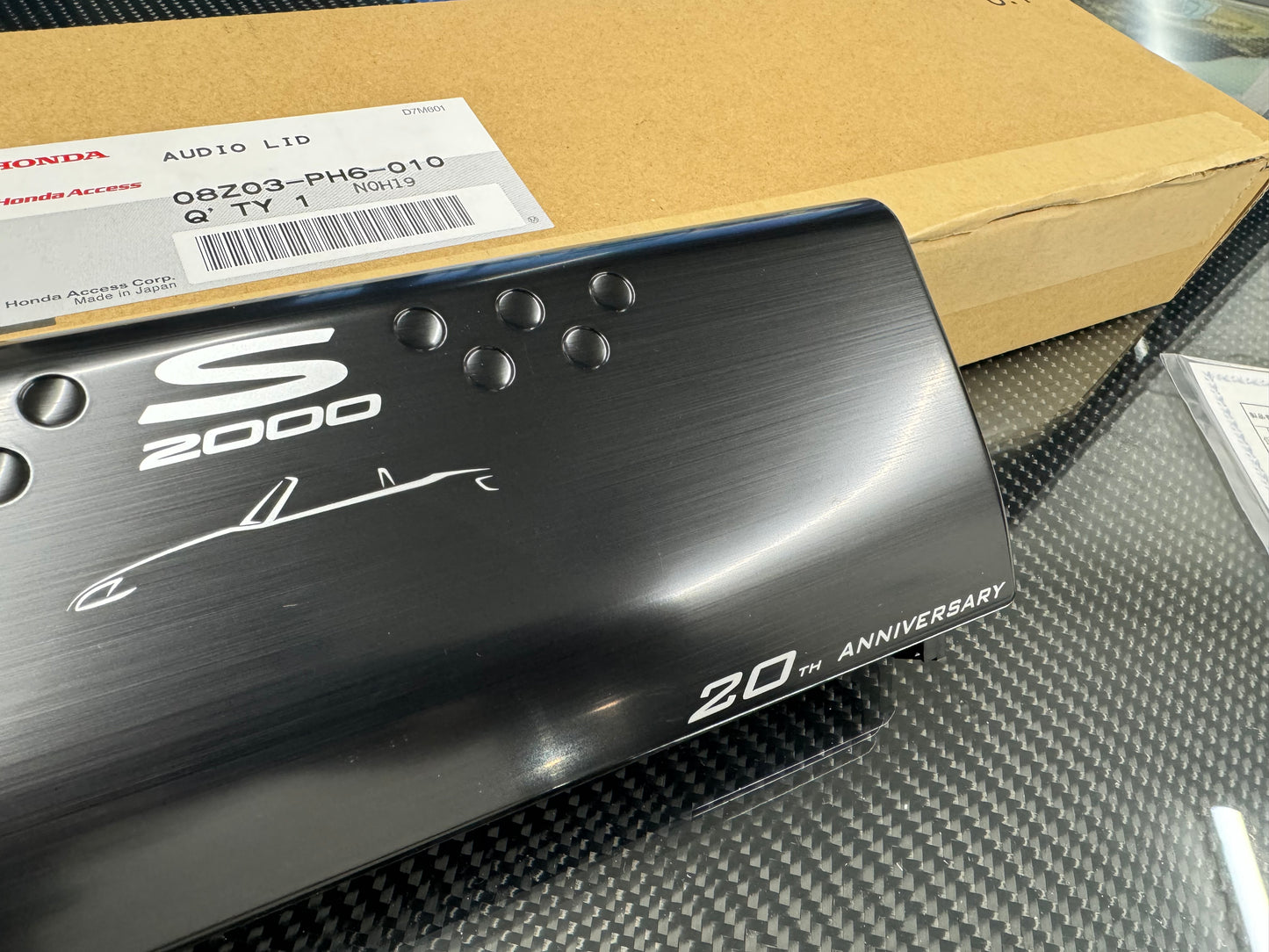 Honda Genuine S2000 OEM 20th Anniversary Audio Console Lid