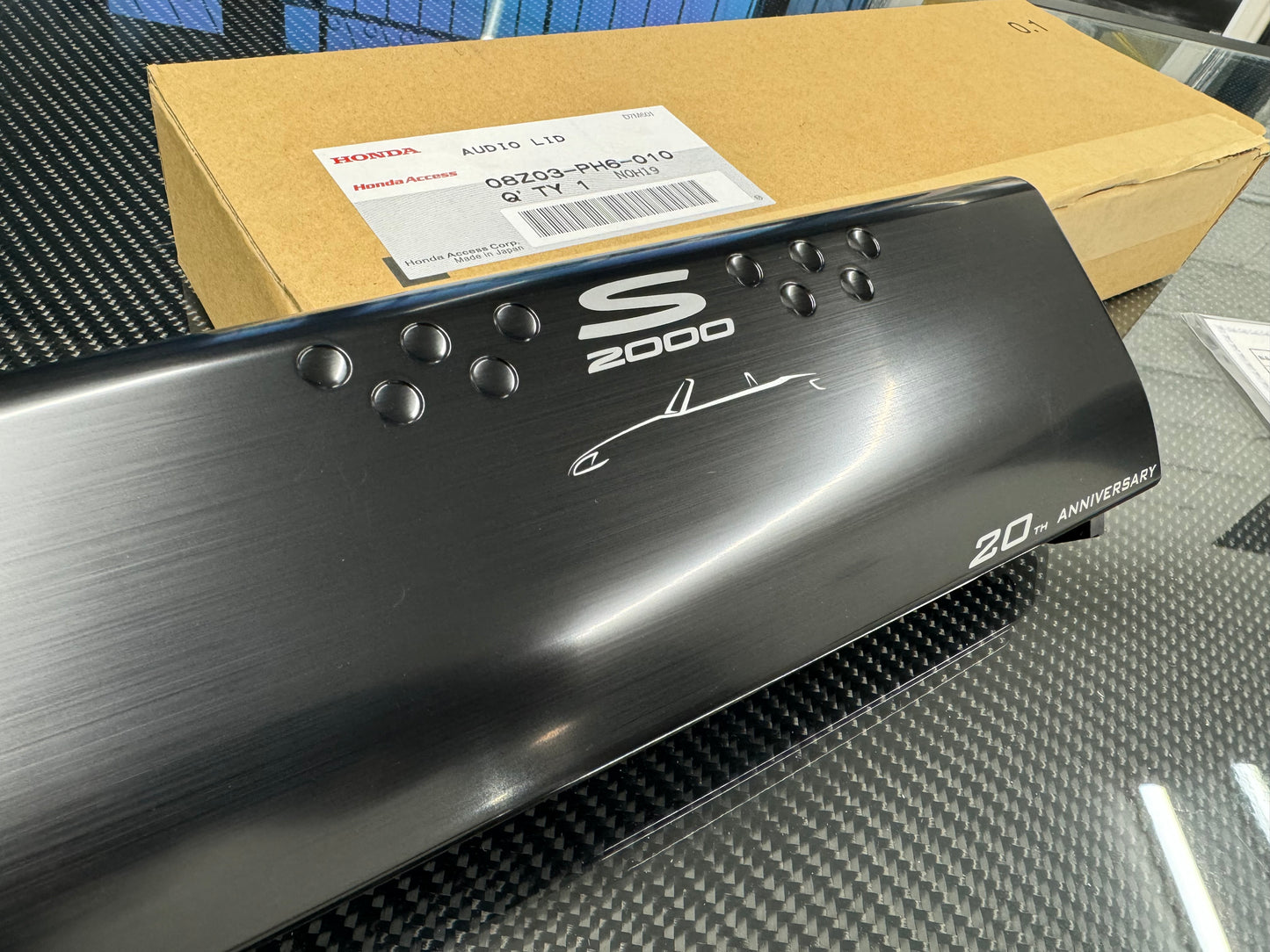 Honda Genuine S2000 OEM 20th Anniversary Audio Console Lid